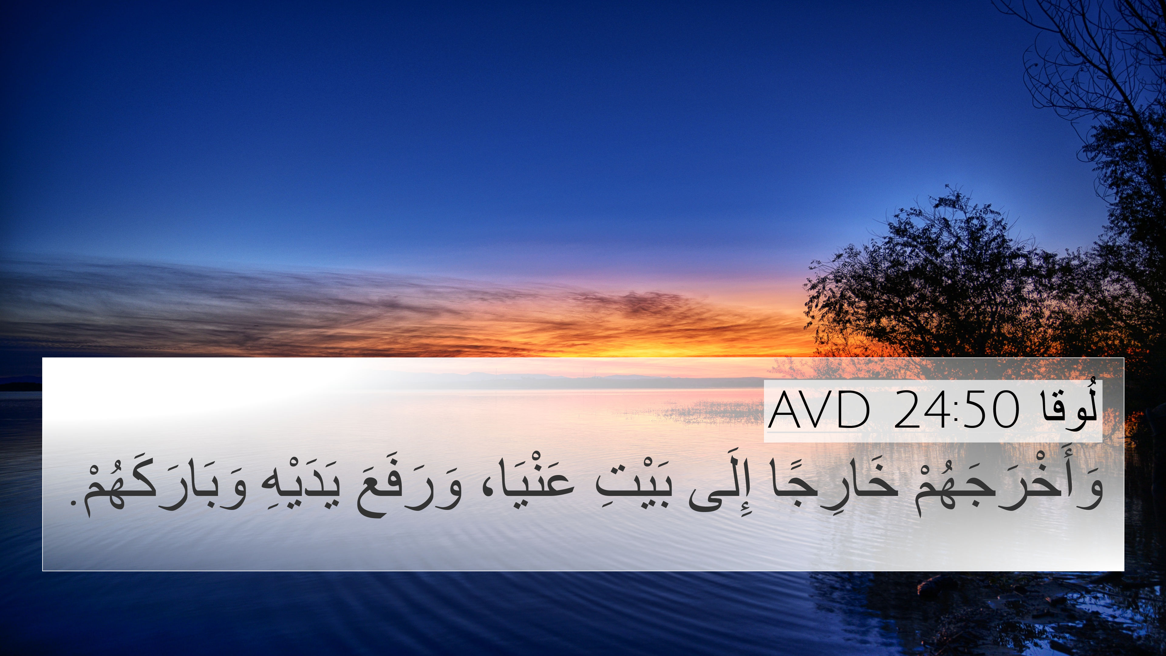 لُوقا 24:50 AVD 4K Wallpaper - وَأَخْرَجَهُمْ خَارِجًا