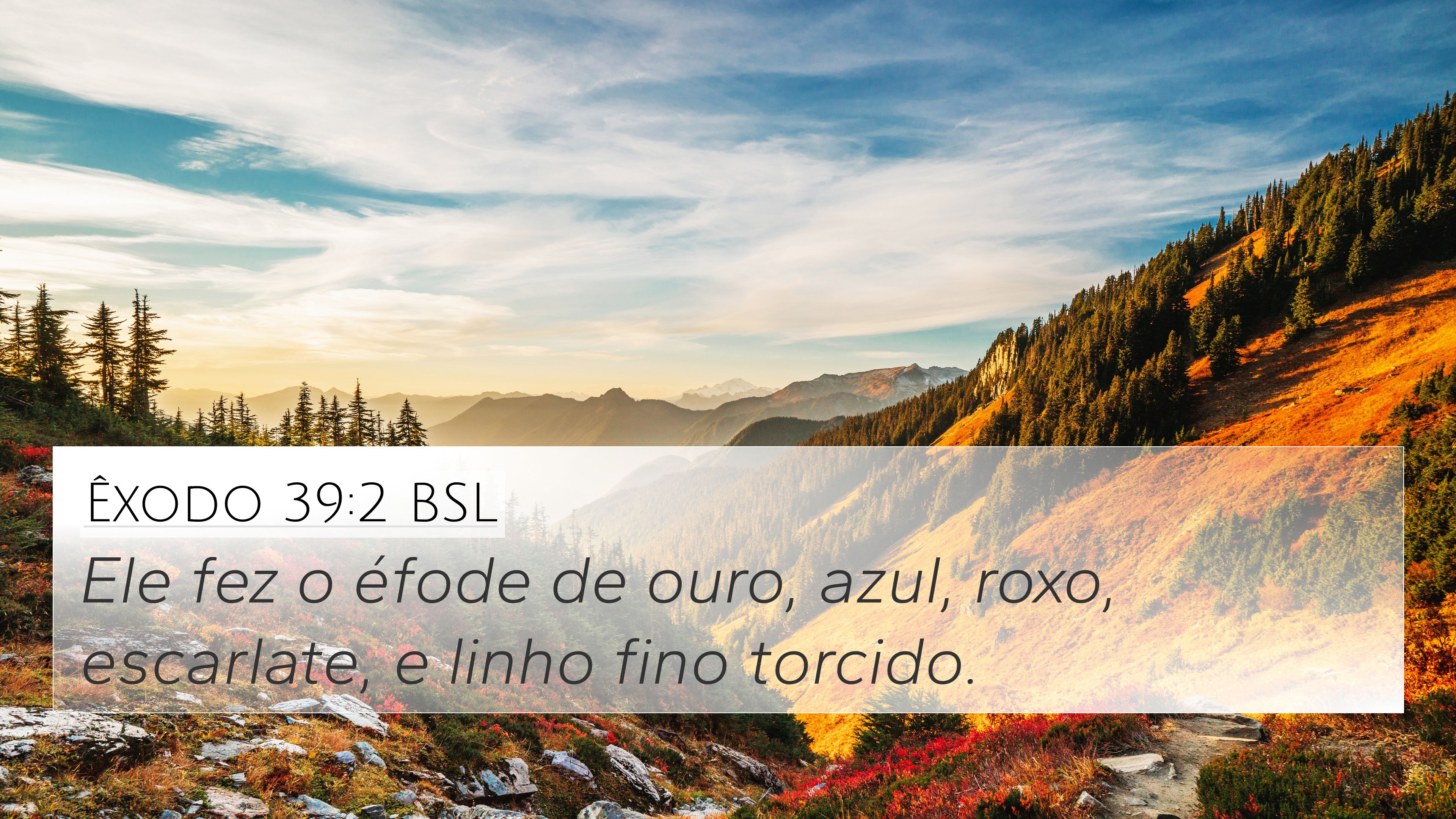 Exodo 39 Êxodo 39:2 BSL 4K Wallpaper - Ele fez o éfode de ouro, azul, roxo ...