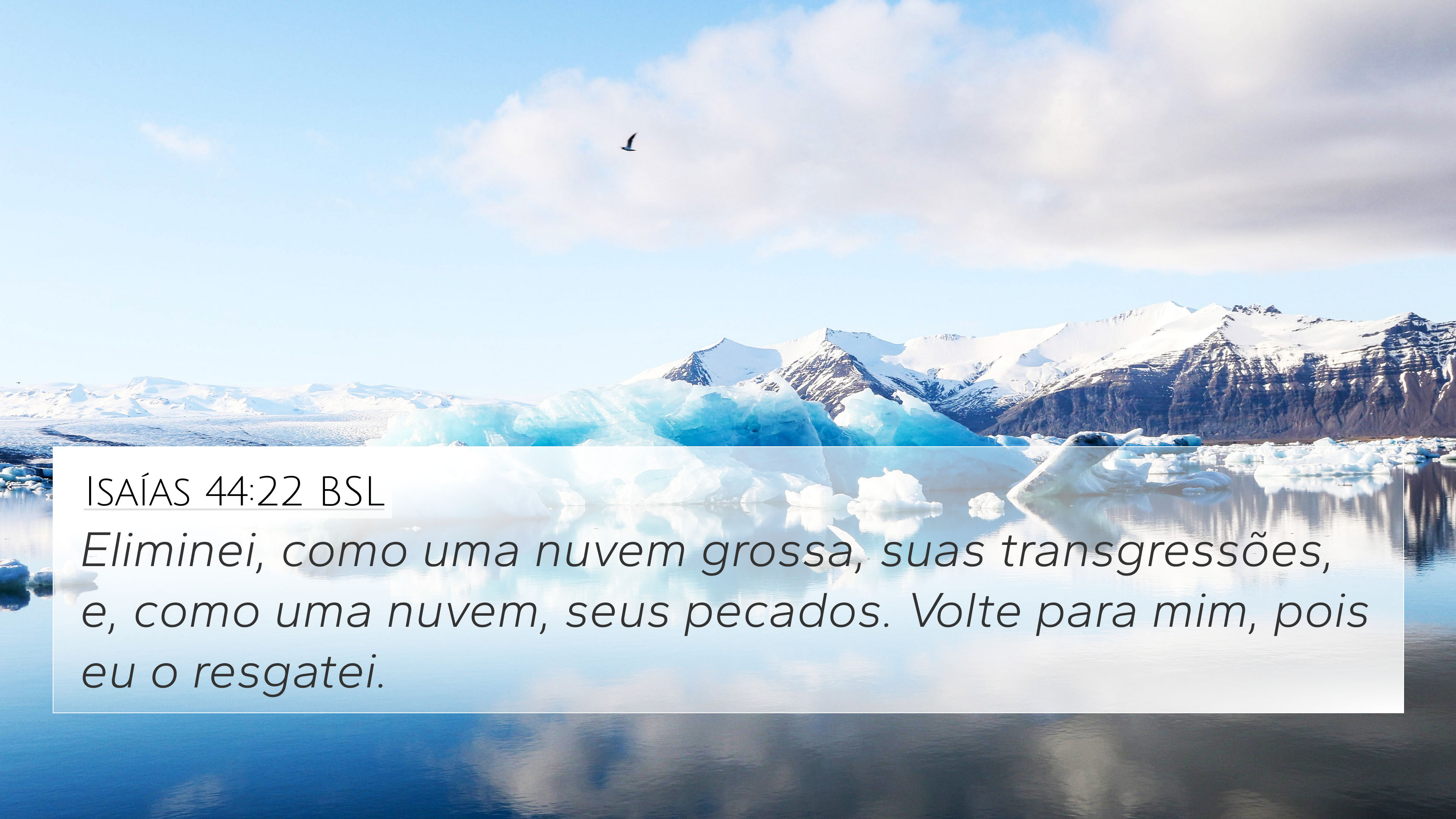 Isaías 44:22 BSL 4K Wallpaper - Eliminei, como uma nuvem grossa, suas
