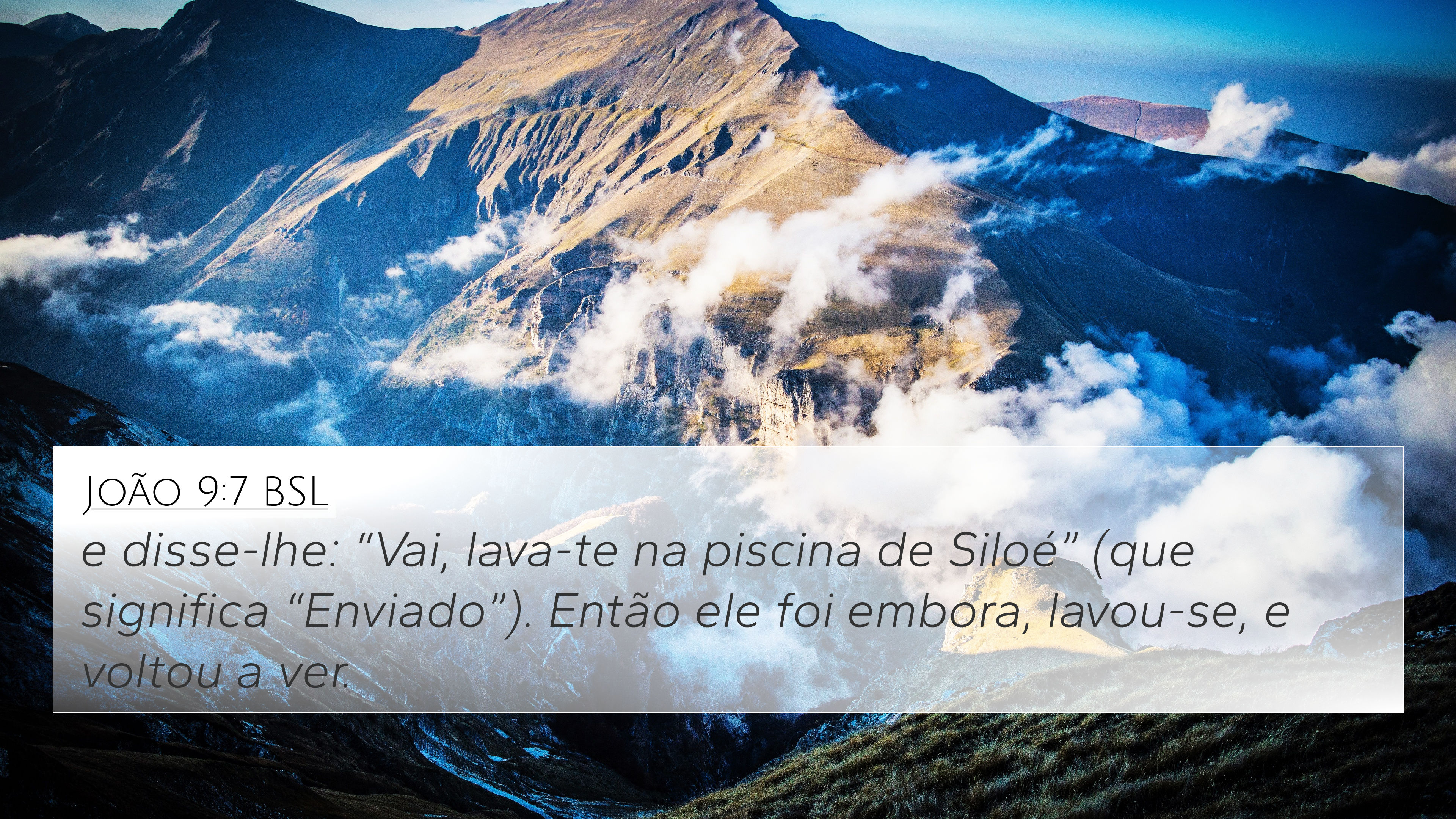 João 9:7 BSL 4K Wallpaper - e disse-lhe: “Vai, lava-te na piscina de