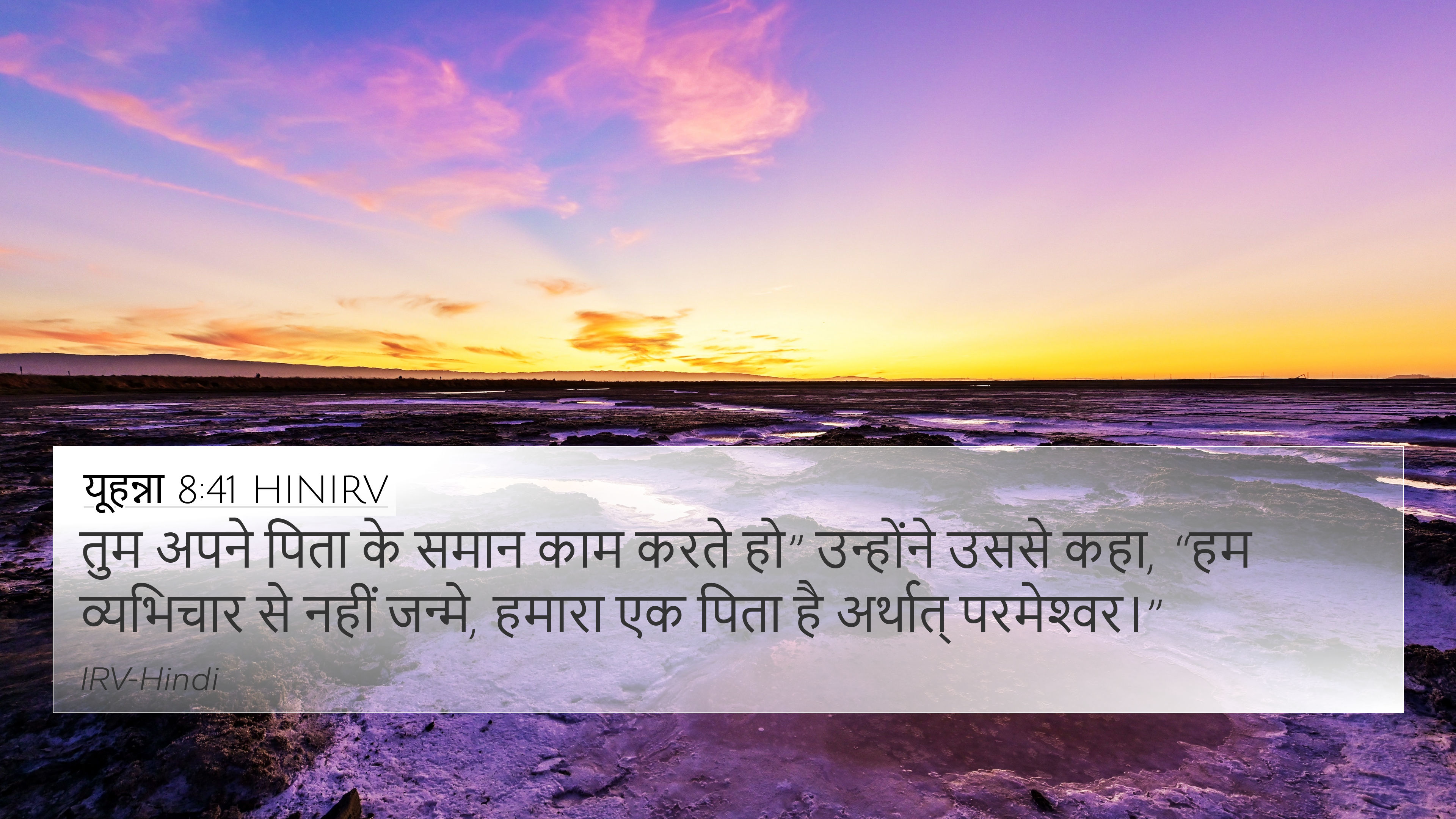 यूहन्ना 8:41 HINIRV 4K Wallpaper - तुम अपने पिता के