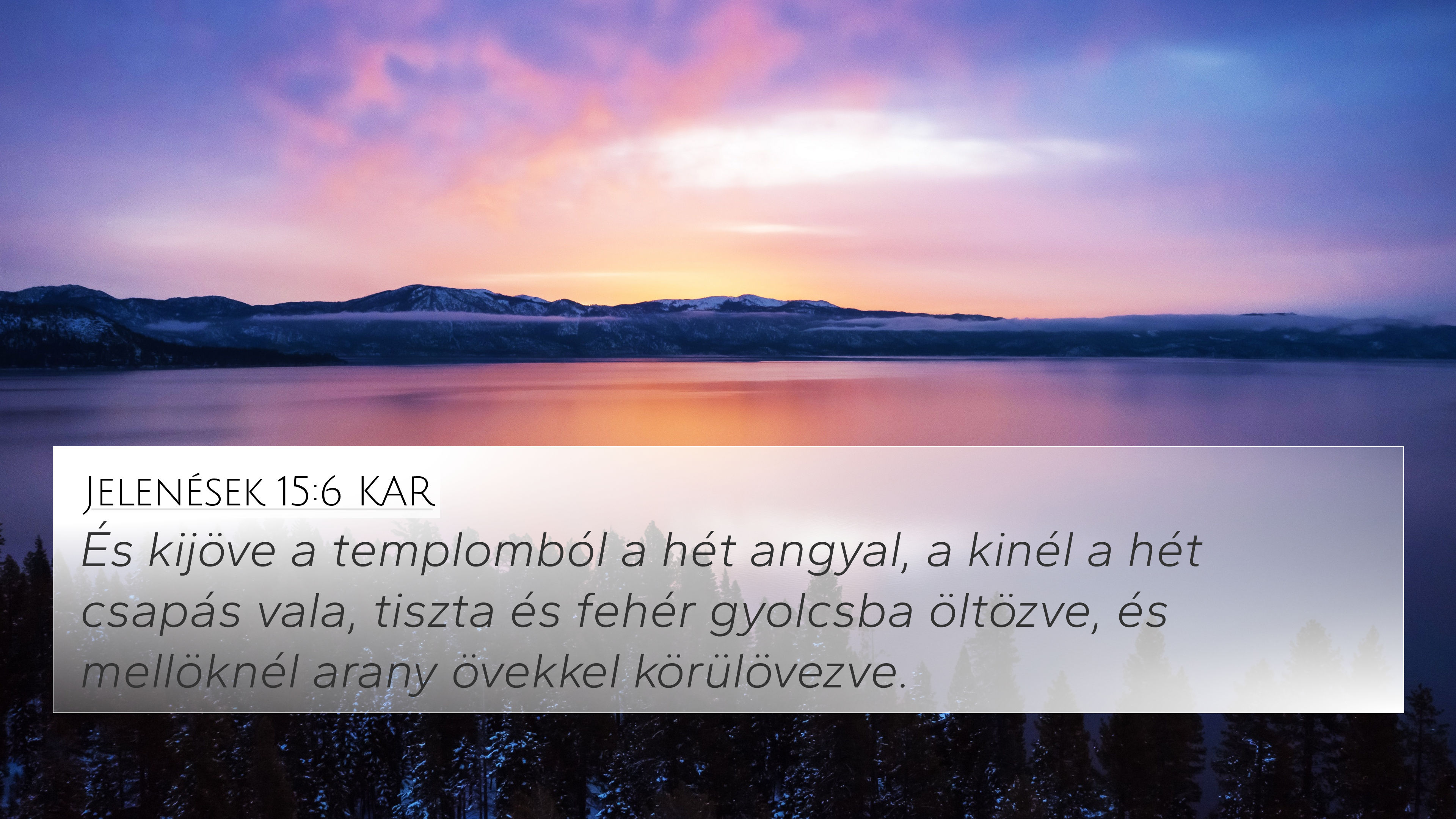 Jelenések 15:6 KAR 4K Wallpaper - És kijöve a templomból a hét angyal
