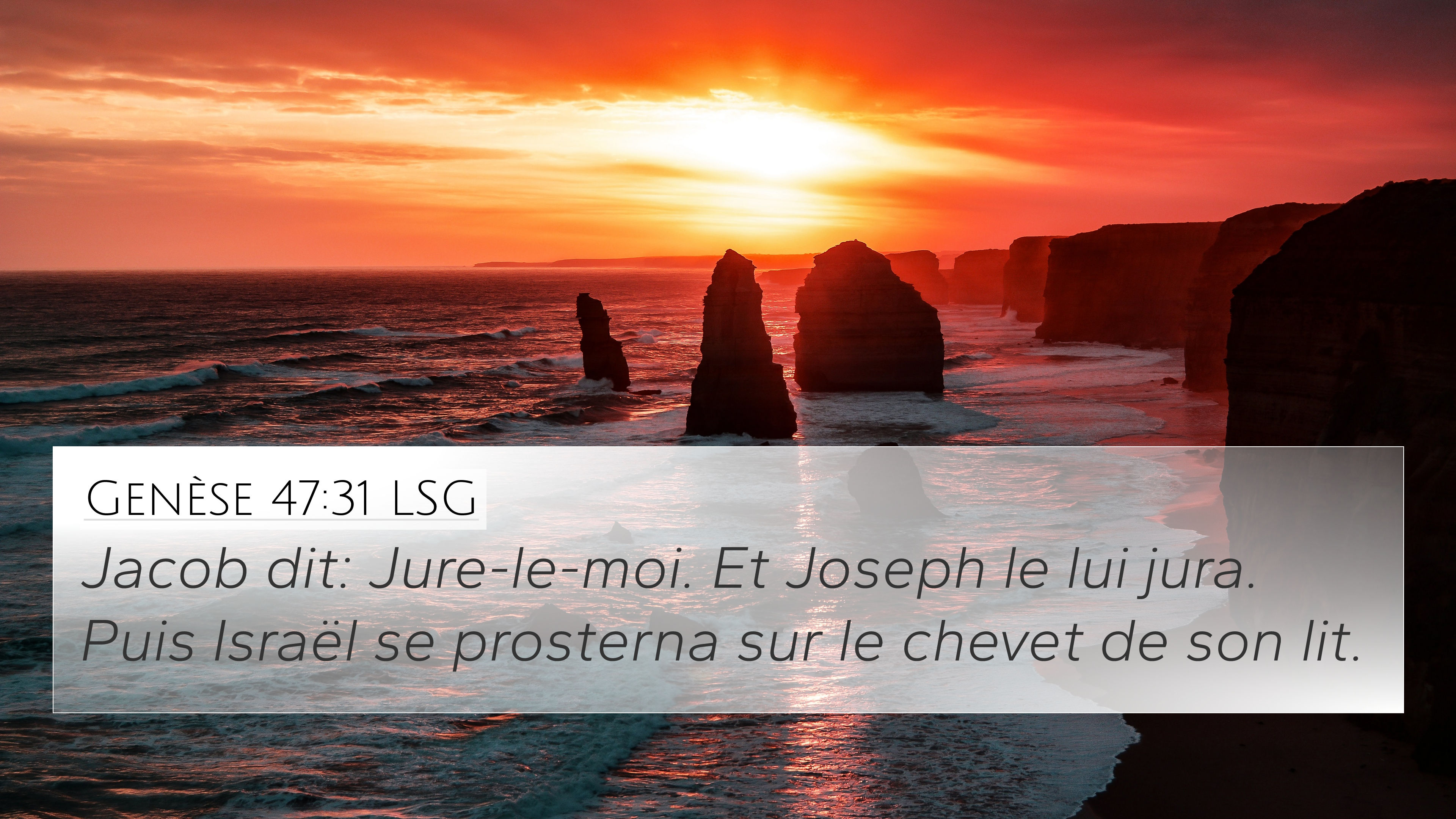 Genèse 47:31 LSG 4K Wallpaper - Jacob dit: Jure-le-moi. Et Joseph le ...