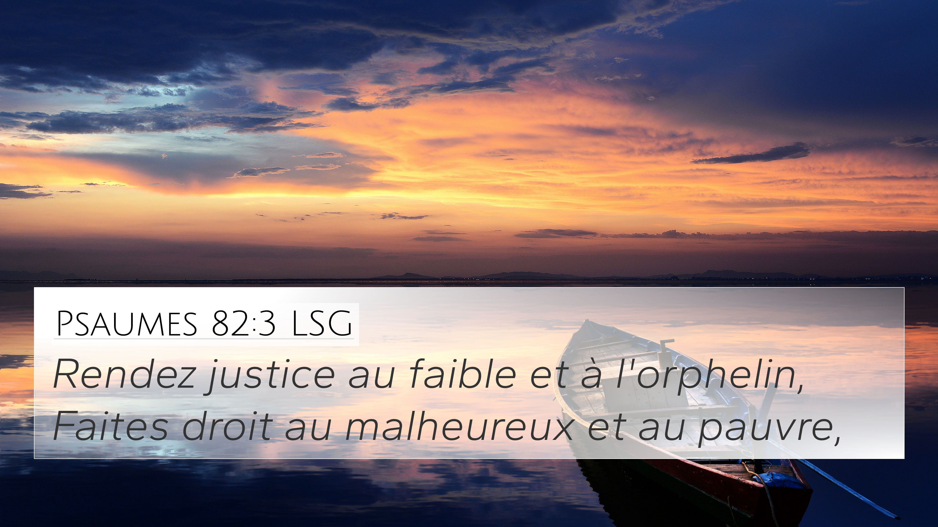 Psaumes 82:3 LSG 4K Wallpaper - Rendez Justice Au Faible Et à L’orphelin,