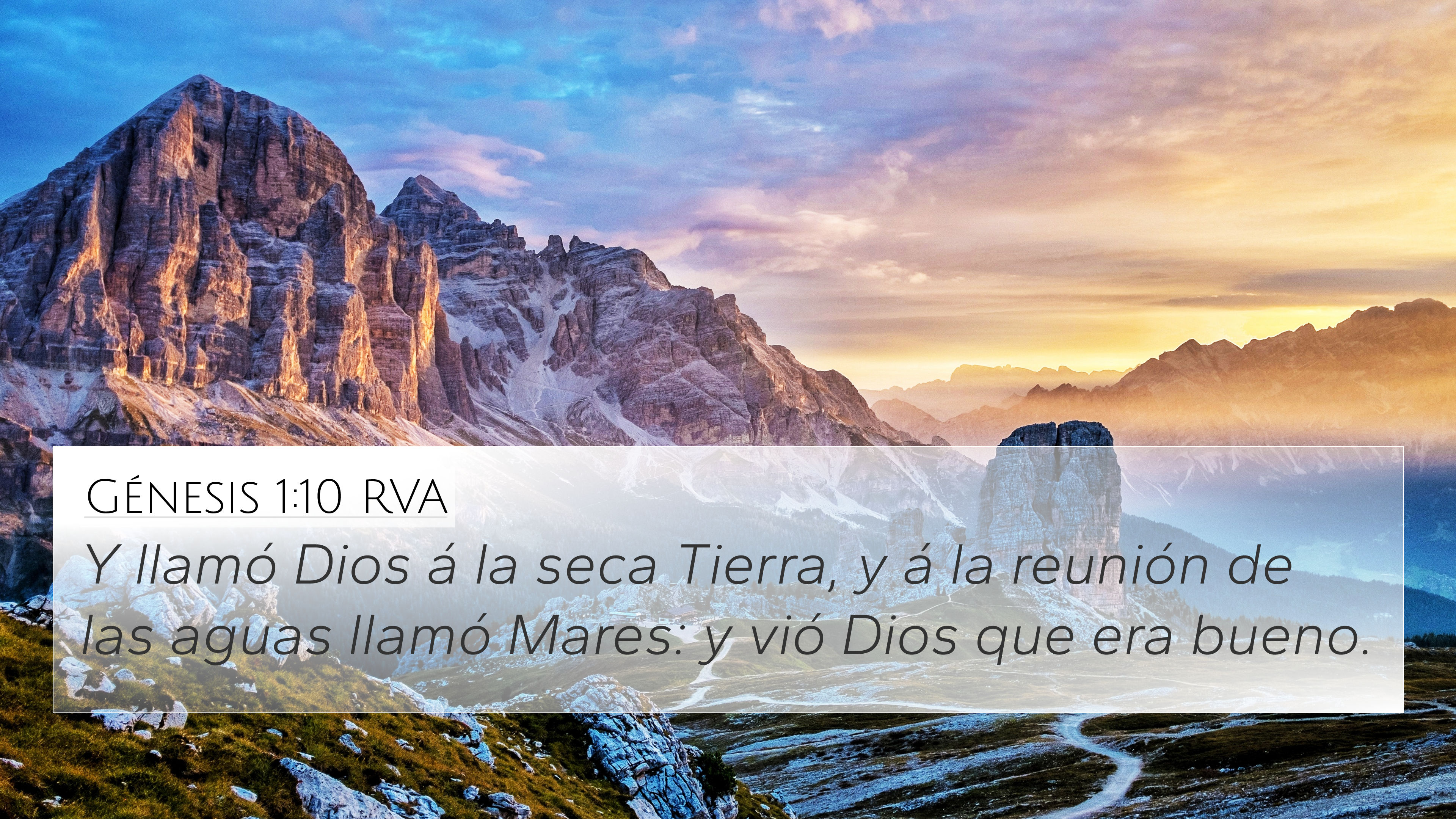 Génesis 1:10 RVA 4K Wallpaper - Y llamó Dios á la seca Tierra, y á la ...