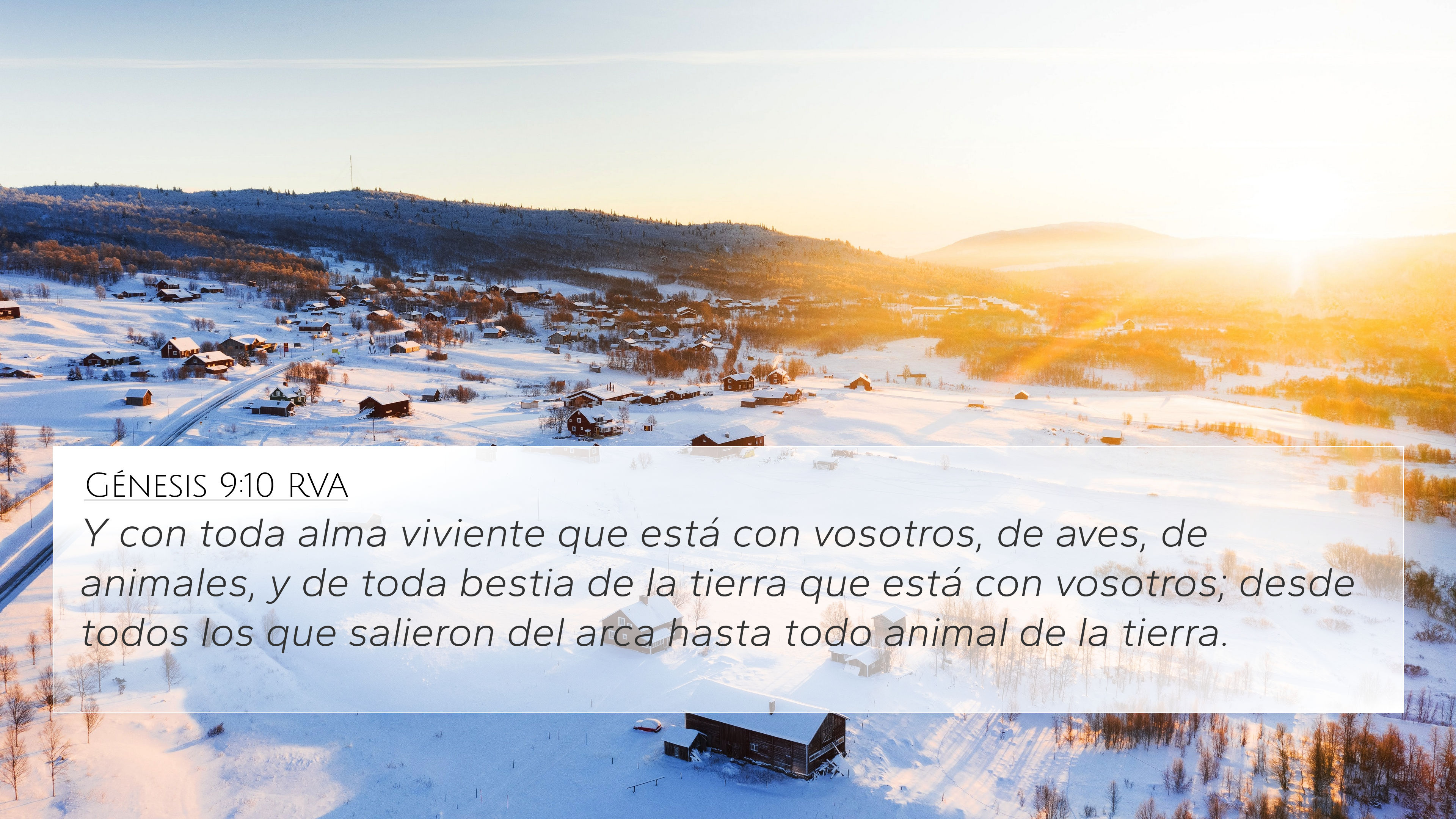 Génesis 9:10 RVA 4K Wallpaper - Y con toda alma viviente que está con ...