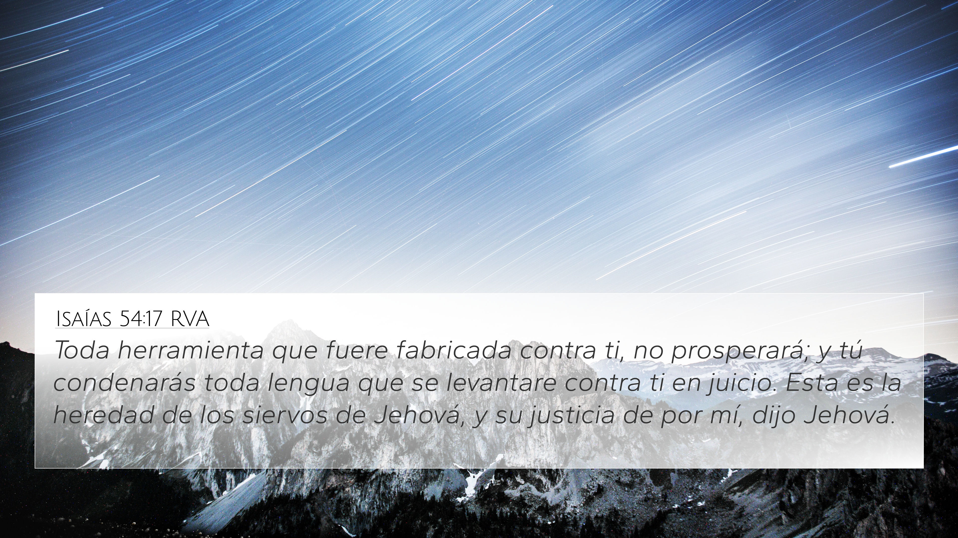 Isaías 54:17 RVA 4K Wallpaper - Toda herramienta que fuere fabricada ...